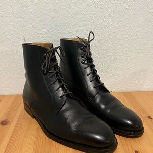 Grante Bally Black Lace-Up Boots